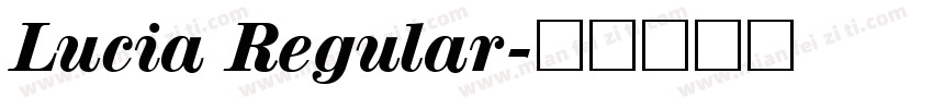Lucia Regular字体转换